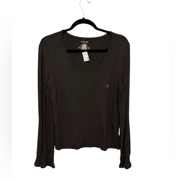 Maurices Tops - Maurices Mocha Long Sleeve Top Women’s Size: Medium NWT